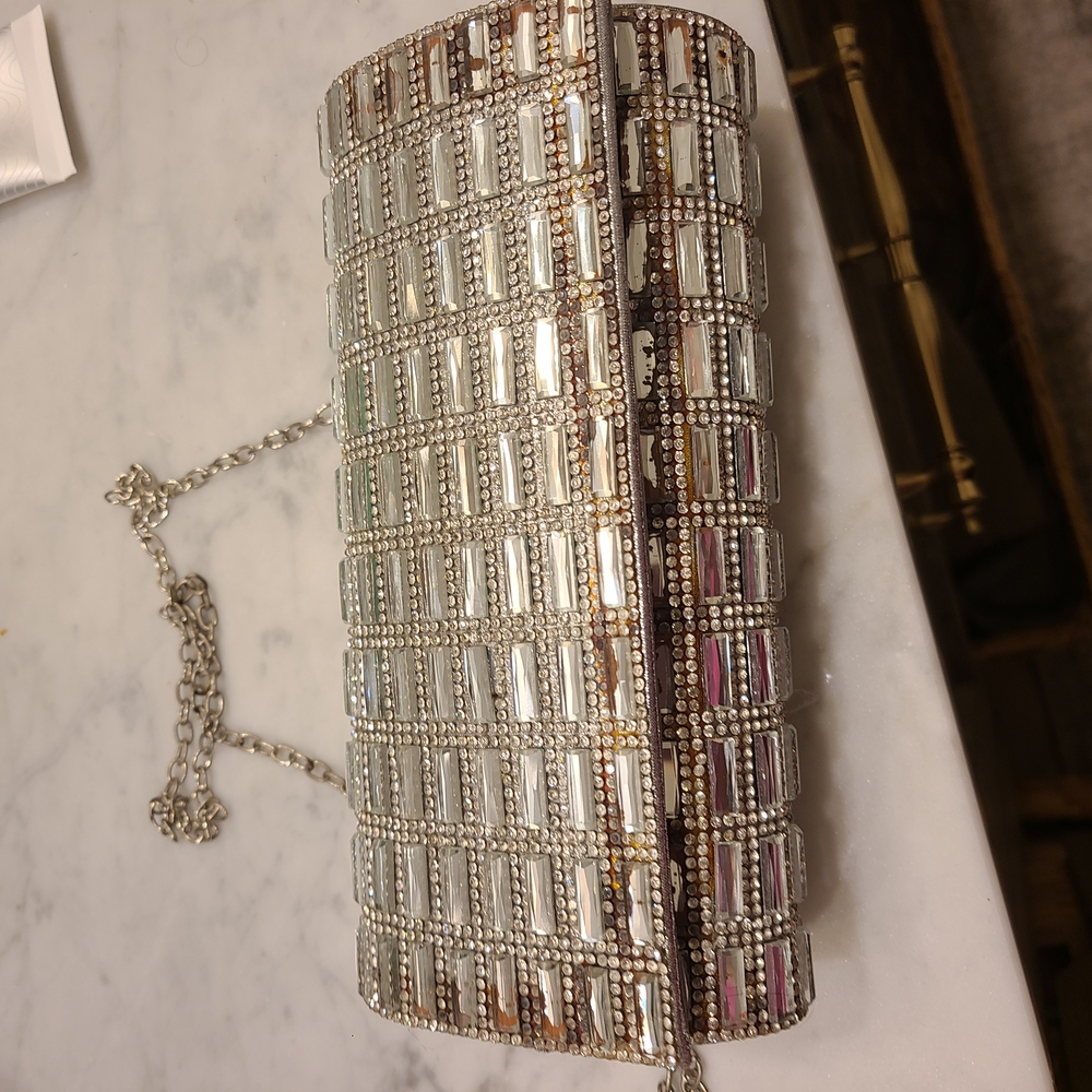 Elegant Silver Clutch Bag